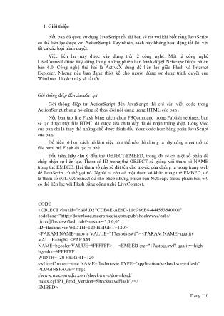 Giáo trình Thiết kế đa phương tiện (Flash) - Ngành/nghề: Thiết kế trang web (Phần 2)