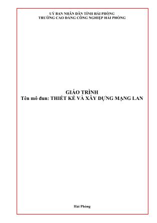 Giáo trình Thiết kế và xây dựng mạng LAN