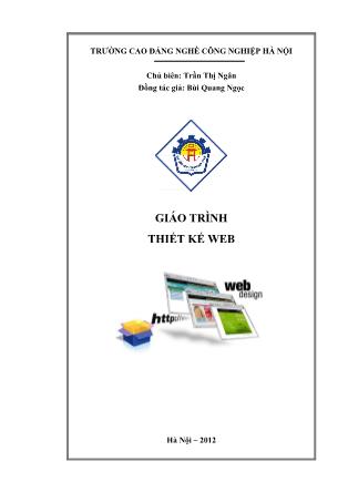 Giáo trình Thiết kế web - Trần Thị Ngân