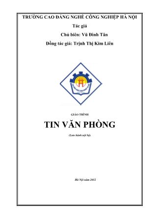 Giáo trình Tin học văn phòng - Vũ Đình Tân