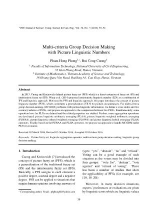 Multi-criteria group decision making with picture linguistic numbers
