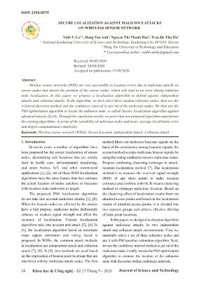 Secure localization against malicious attacks on wireless sensor network