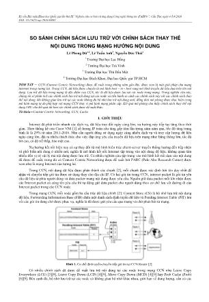 So sánh lưu trữ với chính sách thay thế nội dung trong mạng hướng nội dung