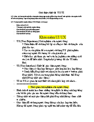 Tài liệu Giới thiệu thiết kế UX UI
