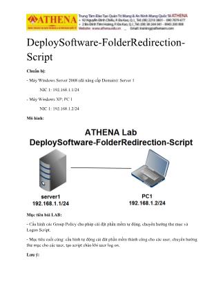 Tài liệu Hướng dẫn thực hành quản trị mạng - Bài: DeploySoftware-FolderRedirection-Script