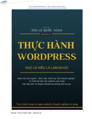 Thực hành WordPress - Lê Quốc Toàn