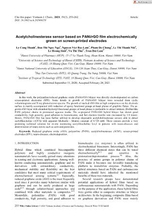 Acetylcholinesterase sensor based on PANi/rGO film electrochemically grown on screen-printed electrodes