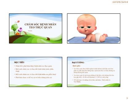 Bài giảng Chăm sóc bệnh nhân teo thực quản