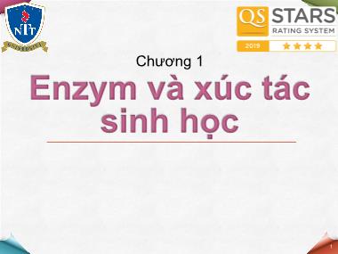 Bài giảng Hóa sinh - Chương 1: Enzym và xúc tác sinh học