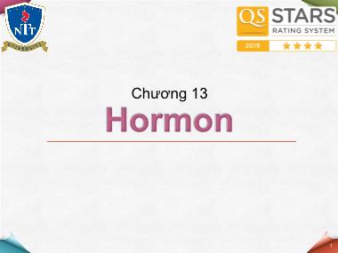 Bài giảng Hóa sinh - Chương 13: Hormon