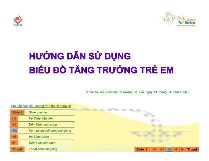 Bài giảng Hướng dẫn sử dụng biểu đồ tăng trưởng trẻ em
