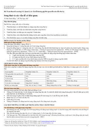 Bài giảng Quản lý các vấn đề thường gặp liên quan đến nửa đầu thai kỳ - Bài: Song thai và các vấn đề có liên quan