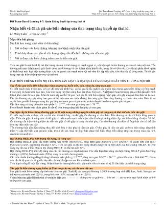 Bài giảng Quản lý tăng huyết áp trong thai kỳ - Bài: Nhận biết và đánh giá các biến chứng của tình trạng tăng huyết áp thai kì