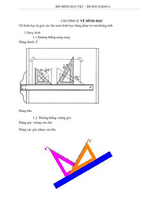 Bài giảng Vẽ kỹ thuật - Chương II: Vẽ hình học