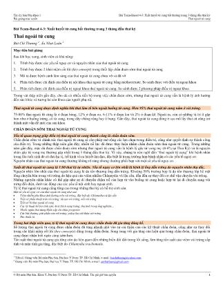 Bài giảng Xuất huyết tử cung bất thường trong 3 tháng đầu thai kỳ - Bài: Thai ngoài tử cung