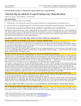 Bài giảng Xuất huyết tử cung bất thường trong 3 tháng đầu thai kỳ - Bài: Chiến lược tiếp cận xuất huyết tử cung bất thường trong 3 tháng đầu thai kỳ