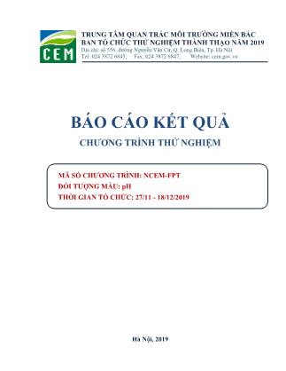 Báo cáo kết quả chương trình thử nghiệm NCEM-FPT-01