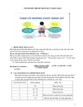 Chăm sóc bệnh nhân suy thận mạn
