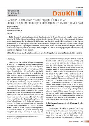 Đánh giá hiệu quả nứt vỉa thủy lực nhiều giai đoạn cho đối tượng Miocene dưới, bể Cửu Long, thềm lục địa Việt Nam