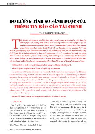 Đo lường tính so sánh được của thông tin báo cáo tài chính