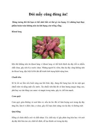 Đói mấy cũng đừng ăn!