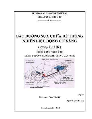 Giáo trình Bảo dưỡng sửa chữa hệ thống nhiên liệu động cơ xăng - Nghề: Công nghệ ô tô