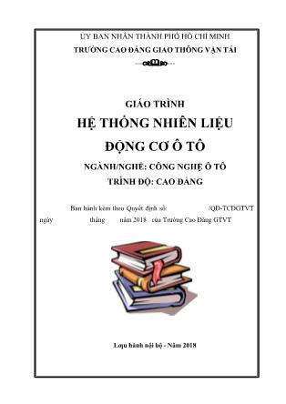 Giáo trình Hệ thống nhiên liệu động cơ ô tô - Ngành/nghề: Công nghệ ô tô