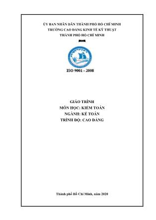 Giáo trình Kiểm toán - Ngành: Kế toán