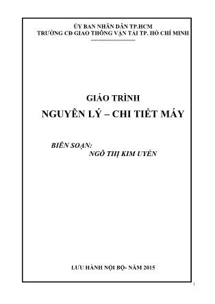 Giáo trình Nguyên lý – Chi tiết máy - Ngô Thị Kim Uyển