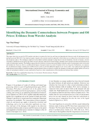 Identifying the dynamic connectedness between propane and oil prices: Evidence from wavelet analysis