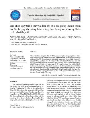 Lựa chọn quy trình thử vỉa dầu khí cho các giếng khoan thăm dò đối tượng đá móng bồn trũng Cửu Long và phương thức triển khai thực tế