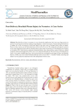 Post-delivery brachial plexus injury in neonates: A case series