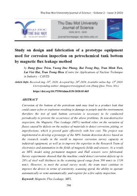 Study on design and fabrication of a prototype equipment used for corrosion inspection on petrochemical tank bottom by magnetic flux leakage method