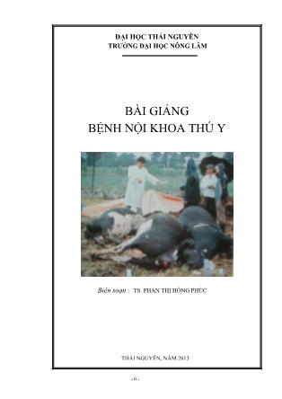 Bài giảng Bệnh nội khoa thú y - Phan Thị Hồng Phúc