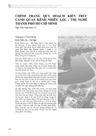 Chỉnh trang quy hoạch kiến trúc cảnh quan kênh Nhiêu Lộc - Thị Nghè thành phố Hồ Chí Minh