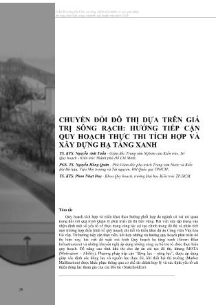 Chuyển đổi đô thị dựa trên giá trị sông Rạch: Hướng tiếp cận quy hoạch thực thi tích hợp và xây dựng hạ tầng xanh