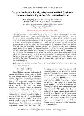 Design of an irradiation rig using screen method for silicon transmutation doping at the Dalat research reactor