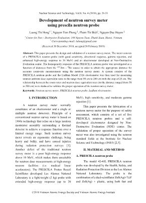 Development of neutron survey meter using prescila neutron probe