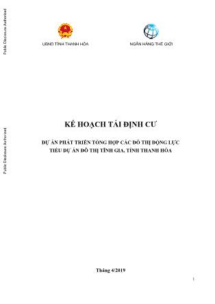 Dự án phát triển tổng hợp các đô thị động lực tiểu dự án đô thị Tĩnh Gia, tỉnh Thanh Hóa