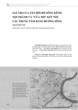 Giá trị của ven đôi bờ sông kênh nội thành và “cửa mở” kết nối các trung tâm bằng đường sông
