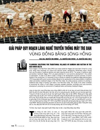 Giải pháp quy hoạch làng nghề truyền thống mây tre đan vùng đồng bằng sông Hồng