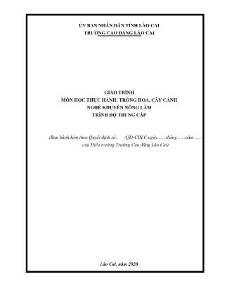 Giáo trình môn học thực hành Trồng hoa, cây cảnh - Nghề: Khuyến nông lâm