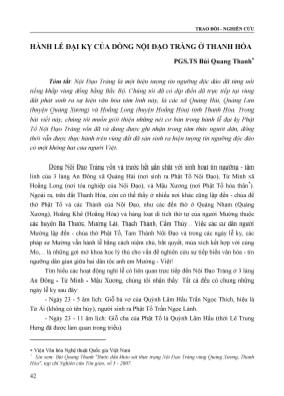 Hành lễ đại kỵ của dòng nội đạo tràng ở Thanh Hóa