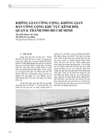Không gian công cộng, không gian bán công cộng khu vực Kênh Đôi, Quận 8, thành phố Hồ Chí Minh