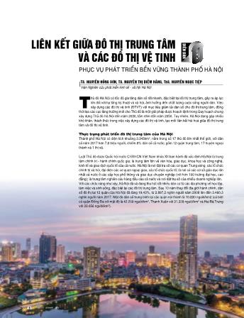 Liên kết giữa đô thị trung tâm và các đô thị vệ tinh phục vụ phát triển bền vững thành phố Hà Nội