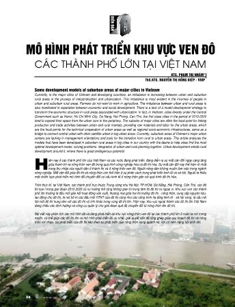 Mô hình phát triển khu vực ven đô các thành phố lớn tại Việt Nam