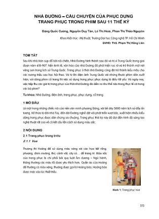 Nhà đường - Câu chuyện của phục dựng trang phục trong phim sau 11 thế kỷ