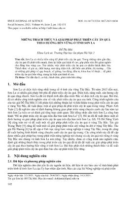 Những thách thức và giải pháp phát triển cây ăn quả theo hướng bền vững ở tỉnh Sơn La