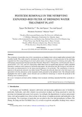 Pesticide removals in the nitrifying expanded-bed filter at drinking water treatment plant
