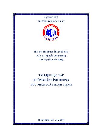 Tài liệu học tập hướng dẫn tình huống học phần Luật hành chính